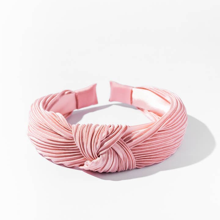 Pleated Twist Headband - Blush for wholesale by Ellie Rose