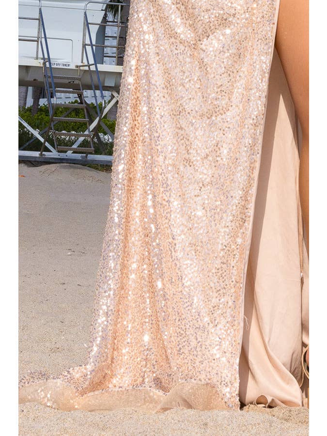 Babyfox Apparel - Vente Robe de soirée – femme - Robe bustier corset à sequins sans manches/sans bretelles3