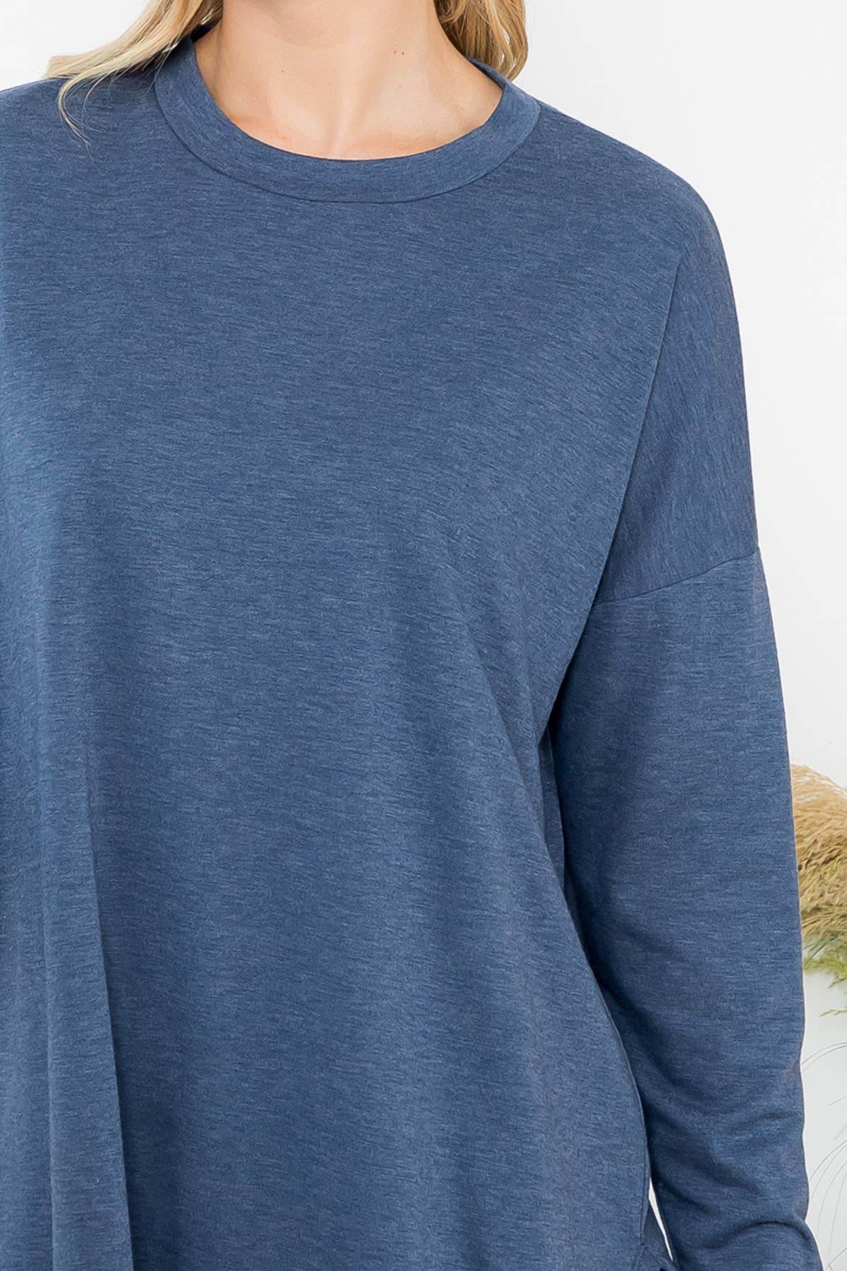 You & Me - Vente Tunique – femme - HAUT EN MOLLETON À MANCHES LONGUES YMT20090V ET OURLET ARRONDI14