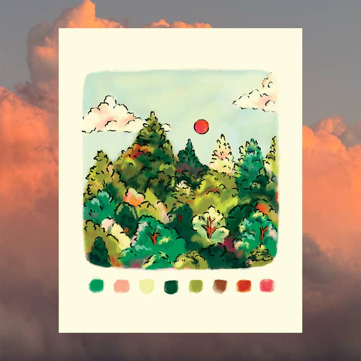 Everyday Antonia Mae - Wholesale Art Print - Stained Glass Trees | 8x10 Print