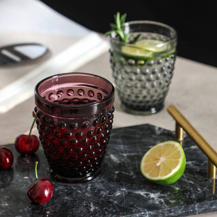 Everest Global - Wholesale Drinking Glass/Cup - Hobnail Colorful Water Tumbler Glasses set of 6