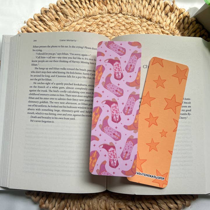 Marque-page en carton, Marque-page cowboy, Bottes de cowboy pour la vente par See You Tomorrow Shop