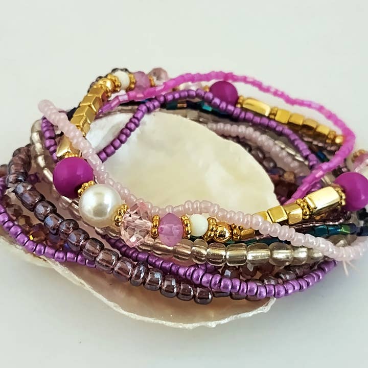 Conjunto de Pulseiras Boho, Conjunto de Pulseiras com Contas, 8 Pulseiras por Conjunto por atacado de Piccadilly Pendants