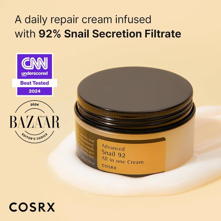 MEHIAZ - Wholesale Facial Moisturizer - COSRX Snail Mucin 92% Repairing Face Moisturizer, 3.52oz1