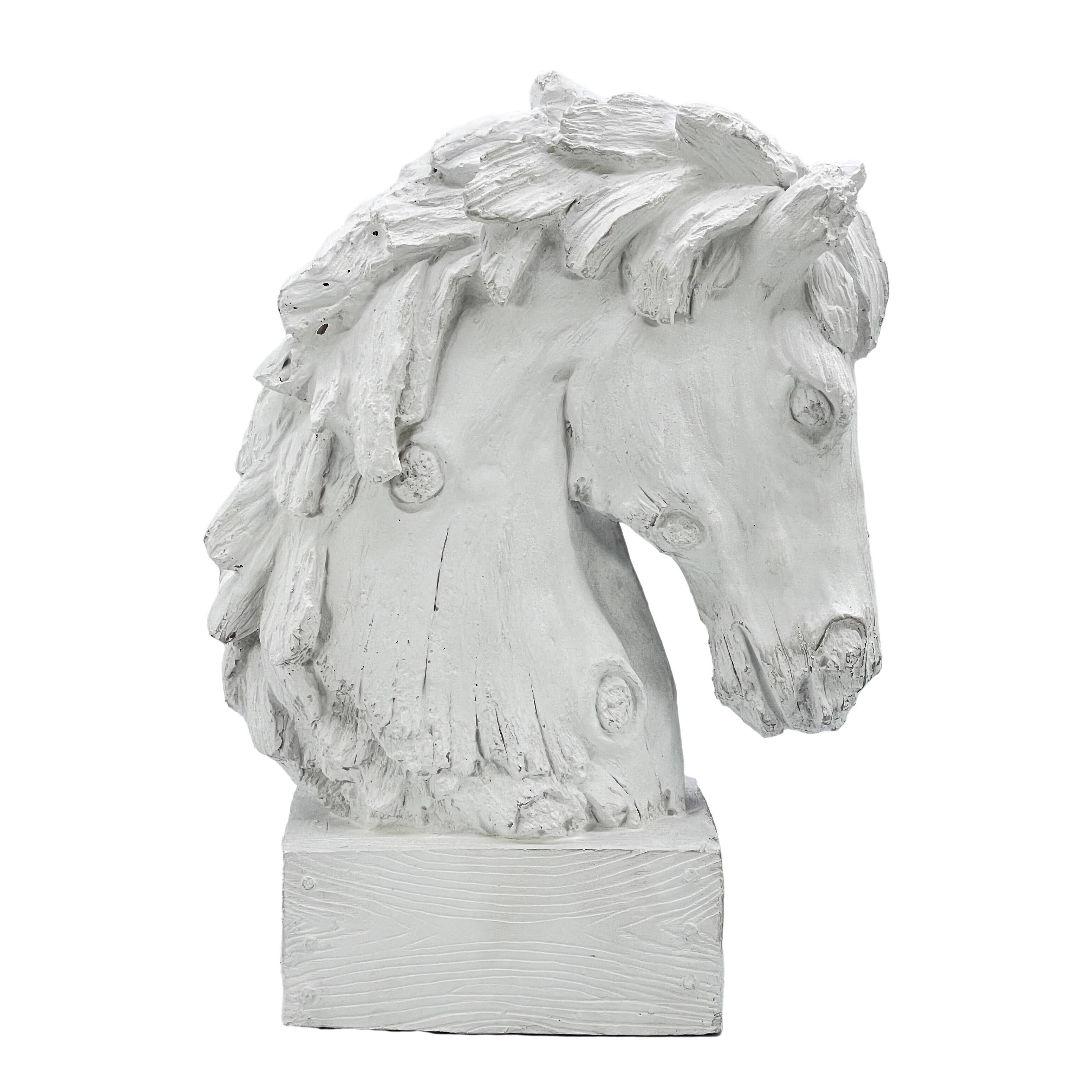Galt International Company - Vente Figurine décorative - Statue sculptée tête de cheval effet bois, 46 cm11