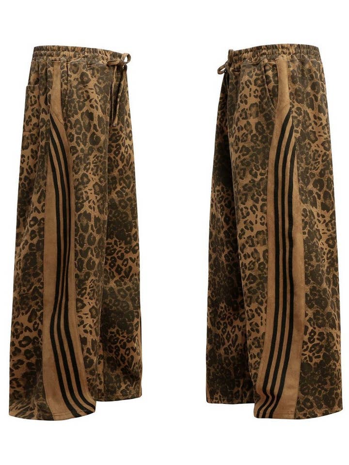 Brown Leopard Stripe Utility Pants for wholesale on Faire3