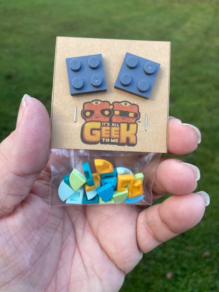 DIY Building Block Earrings for wholesale by It's All Geek to Me