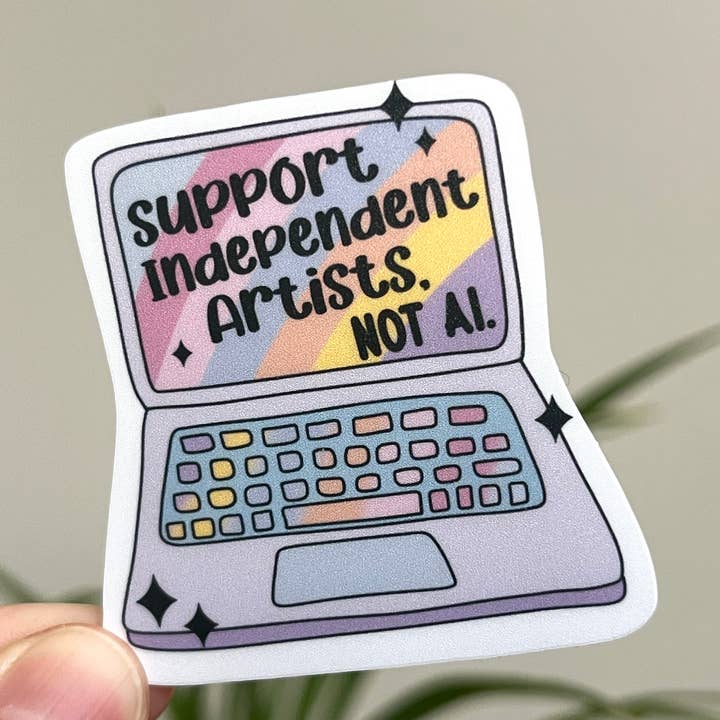 Støt uafhængige kunstnere klistermærke for engroshandel hos Thanks, Capitalism!