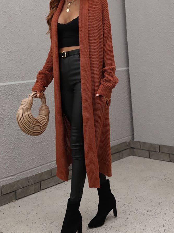 UNISHE - Vente Cardigan – femme - Cardigans ouverts longs unis MY0219