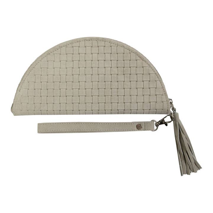 Mars & More - Brand of B Living - Venta al por mayor Tarro de monedas/hucha de cerdito - Cartera media luna tejida arena 15cm (bos taurus taurus)1