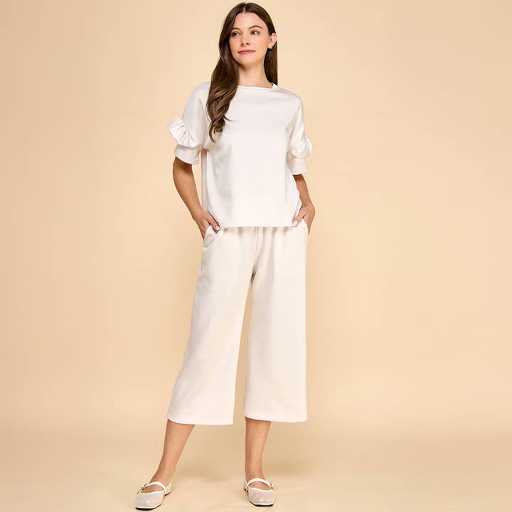 Pantaloni a Maglia a Gamba Larga con Vestibilità Comoda per la vendita all'ingrosso da parte di Les Amis