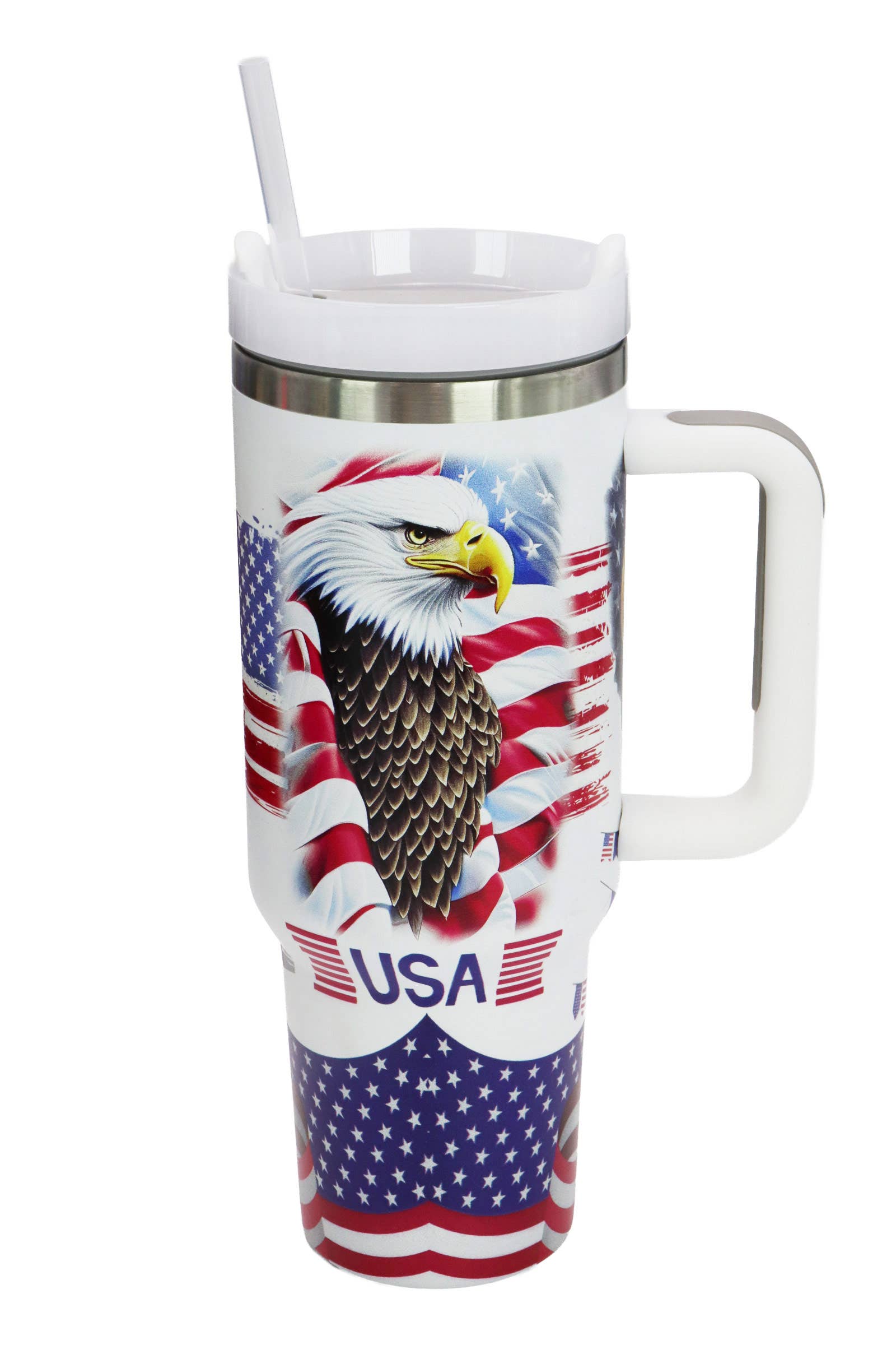 As Shown Usa American Flag Double Wall Tumbler for wholesale on Faire0