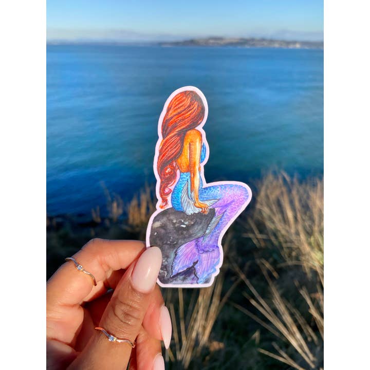 Joelle Hanton Art - Wholesale Sticker - Vinyl Sticker - Magical Mermaid Watercolor Design4