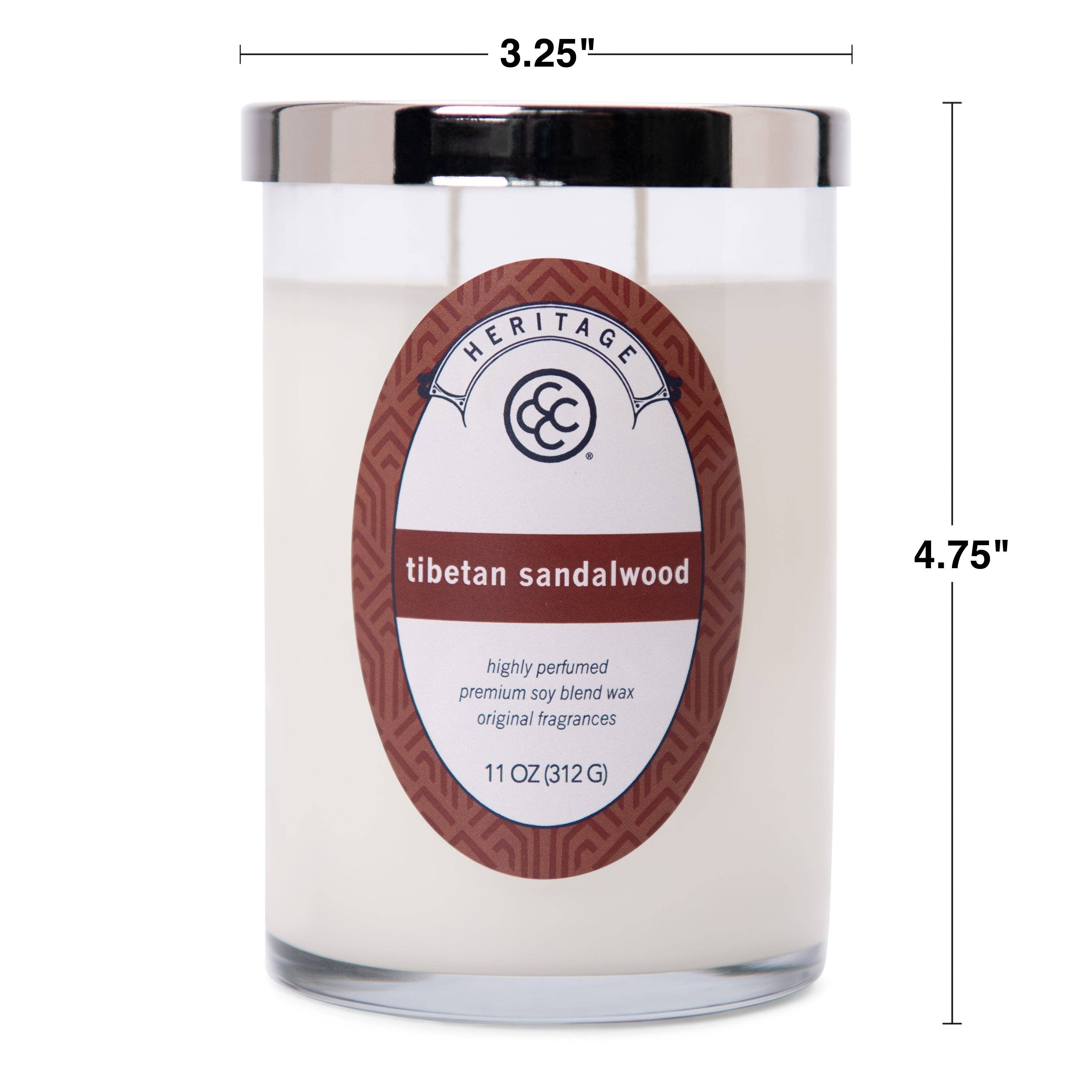 MVP Group International INC - Wholesale Jar/Filled Candle - Heritage Cylinder Tibetan Sandalwood, 2 Wick, 11 oz3