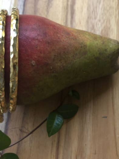 Hammered Brass Solid Bangle - Single for wholesale by Commonality Cooperative