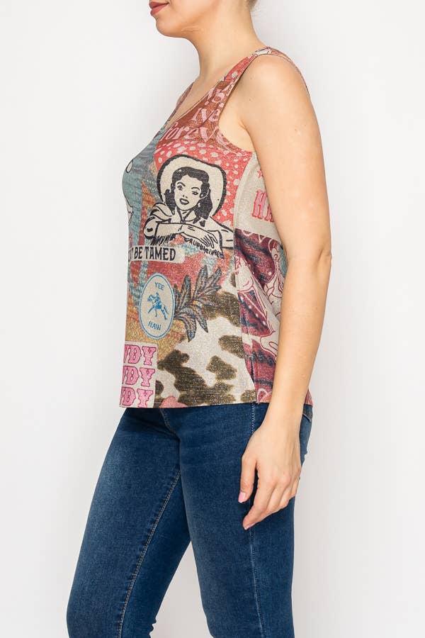 HOWDY Schimmerndes Essential ärmelloses Lurex-Top - 4844BG HOWDY für den Großhandel auf Faire1