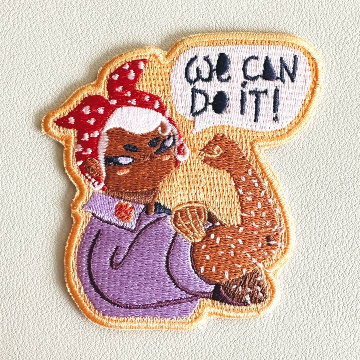 Patch thermocollant brodé We Can Do It pour la vente par SHAWNA CHAN
