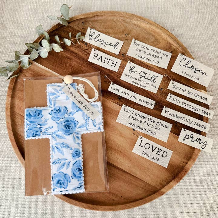 Tygkors - Blå Blommig | Handgjord | Presentinslagen för wholesale av So Thoughtful Gifts