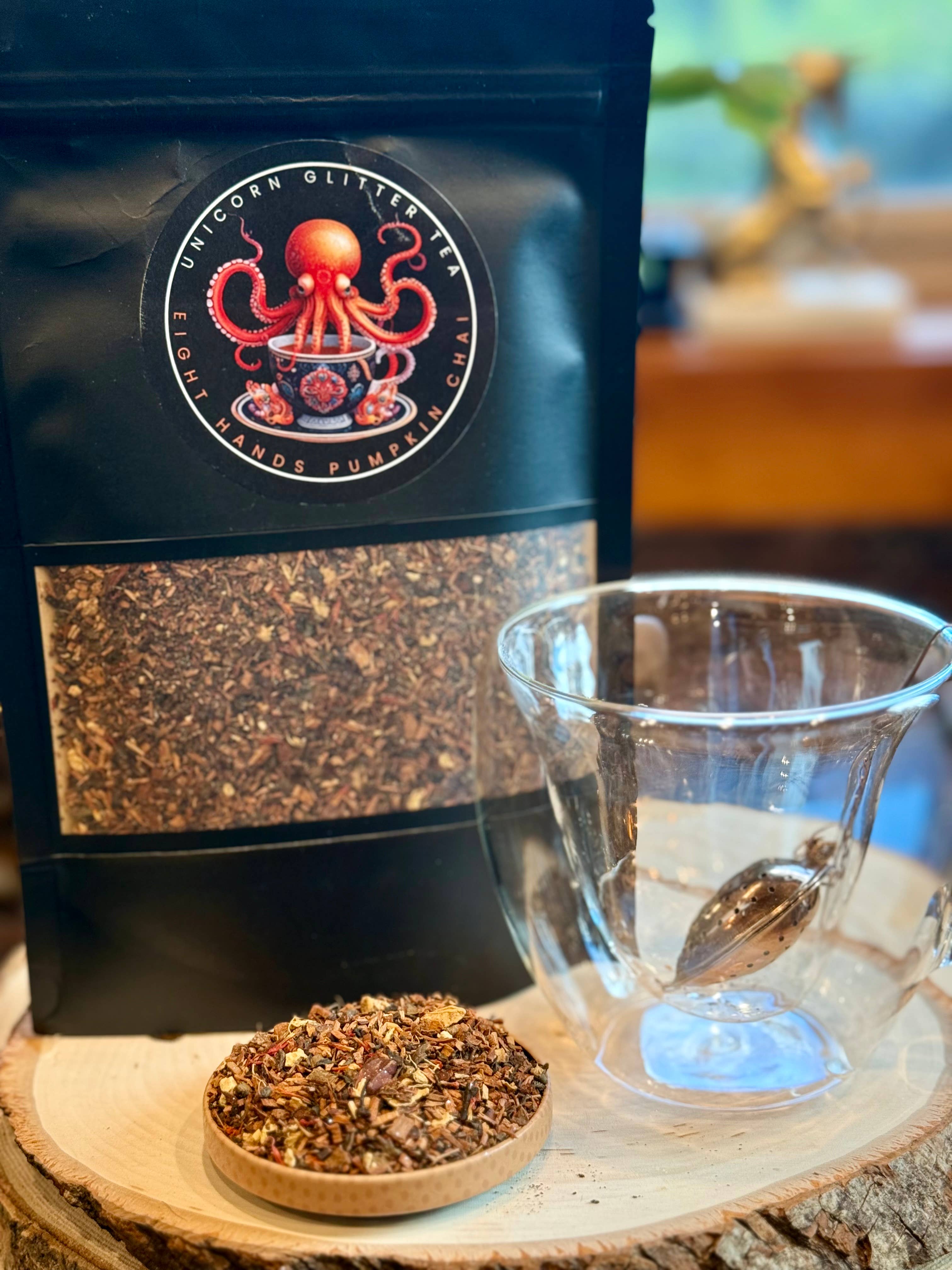 Unicorn Glitter Tea - Vendita all'ingrosso Tè sfusi - Otto Mani Chai alla Zucca con Glitter (busta da 3oz)2