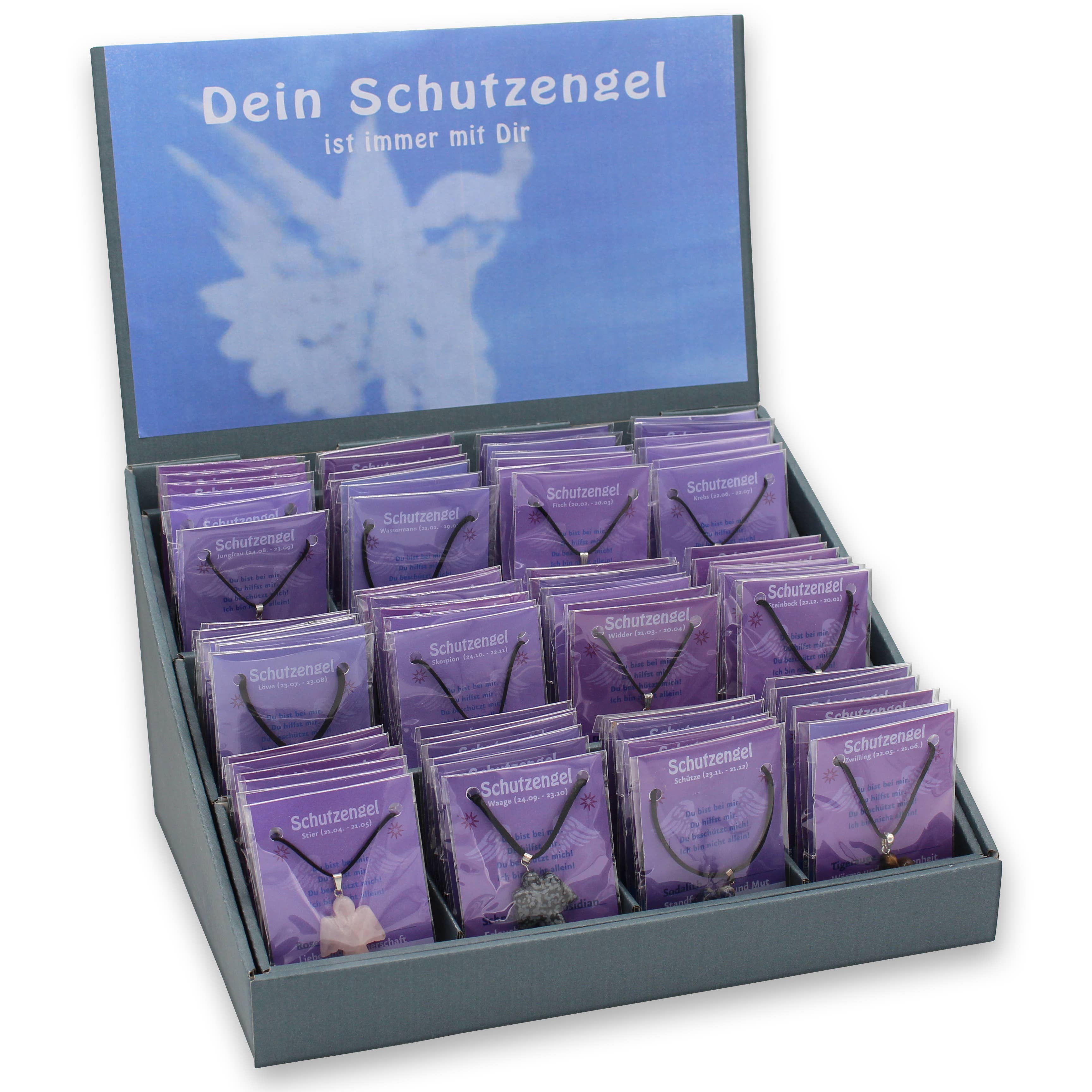 JOJO Geschenke - Wholesale Individual Charm/Pendant - Gemstone Guardian Angel In Wooden Display1