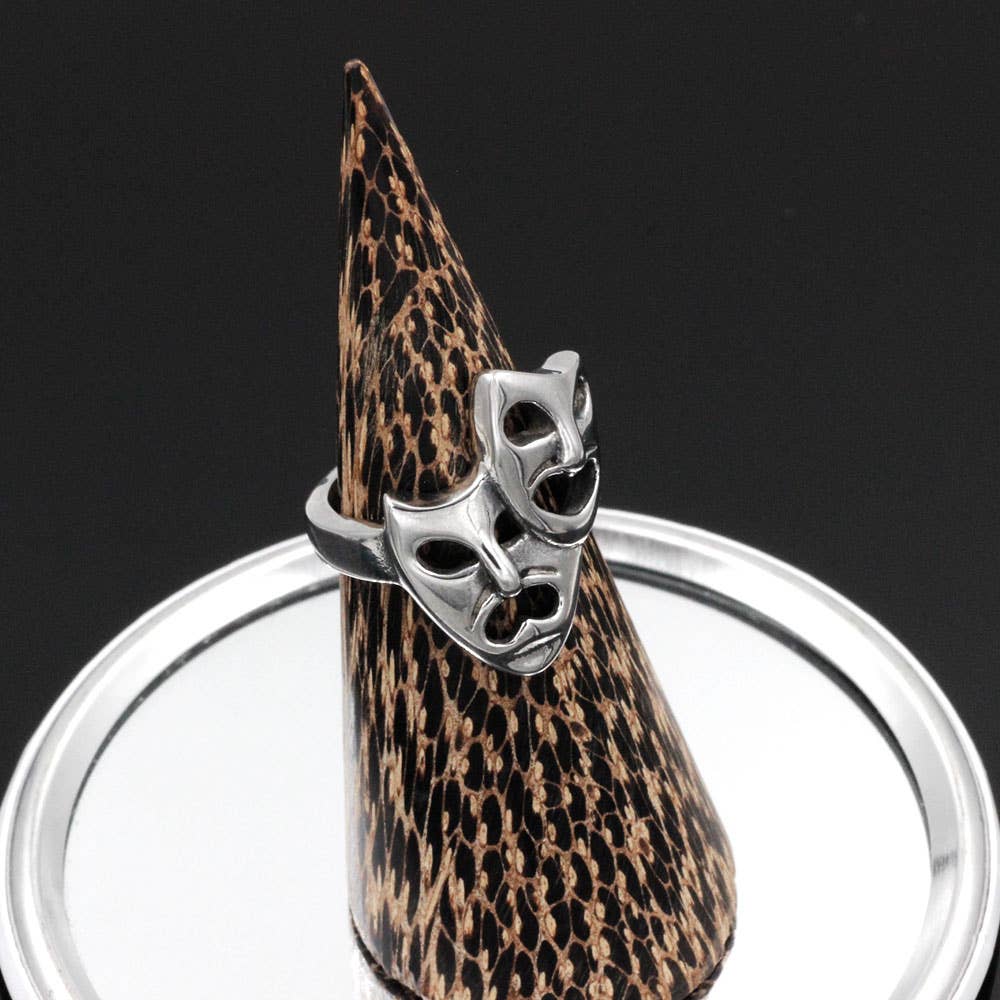 Awaken - Vendita all'ingrosso Anelli con sigillo - Anello Doppie Maschere-A-4423