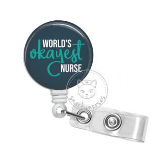 Wooden Badge Reel: Nurse – snarkynurses