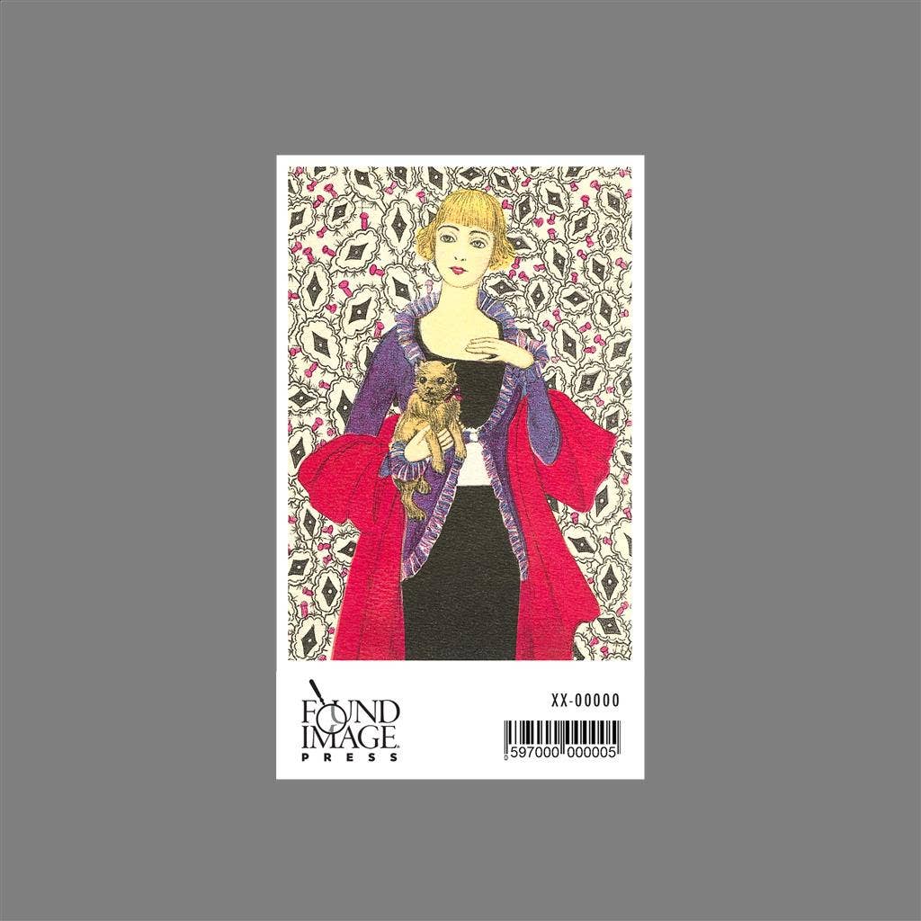 Found Image Press - Wholesale Sticker - Sticker DG-174 Fashionable Woman with Toy Dog 1