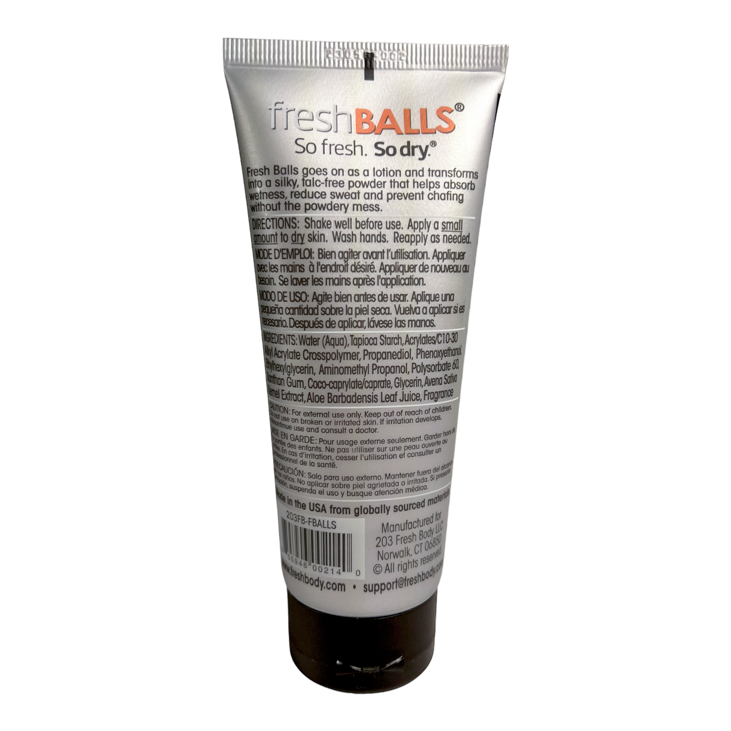 Fresh Body - Wholesale Body Cream/Lotion - Fresh Balls Anti-Chafing Deodorant Lotion For Men1