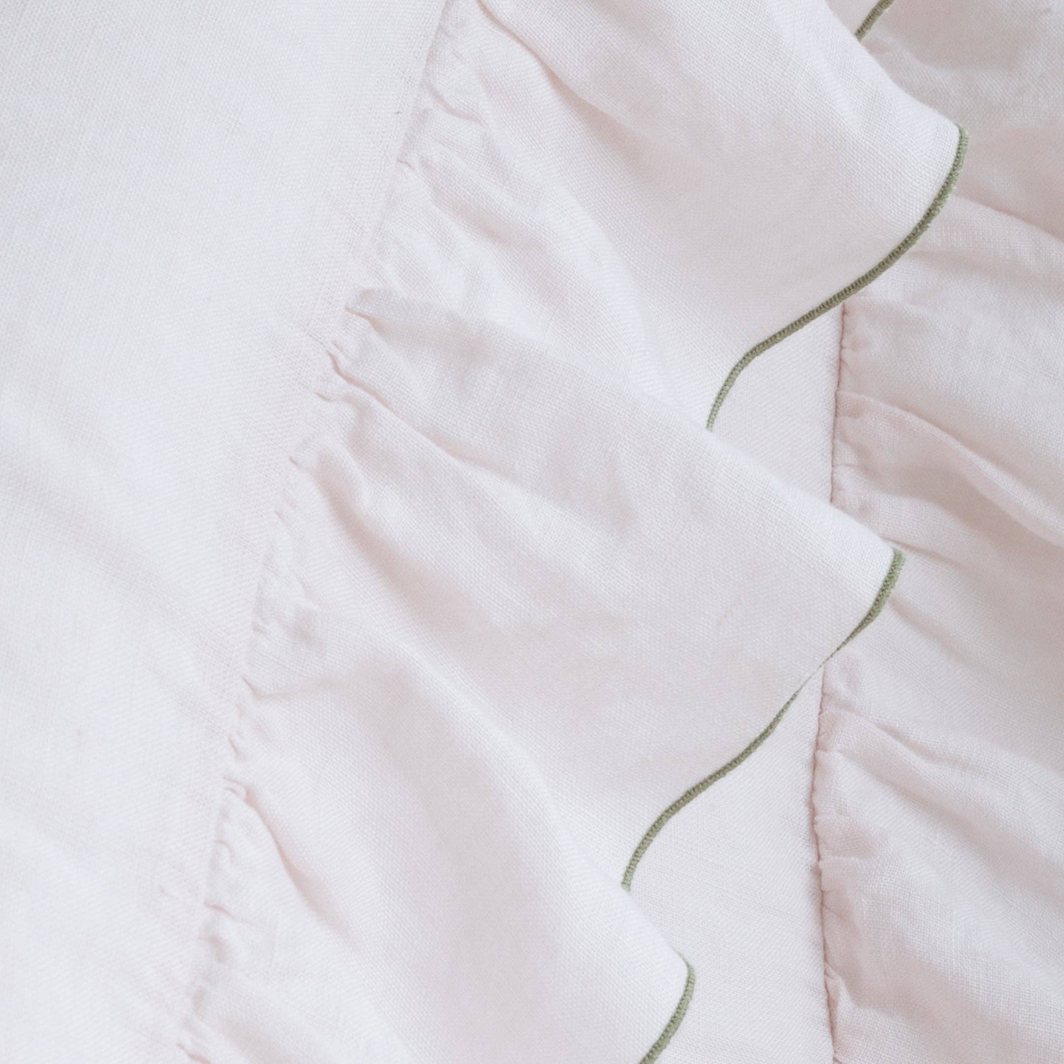 Amurelle - Wholesale Bedding Pillowcase/Sham - Breeze Linen Ruffle Pillowcase Pair - Rose3