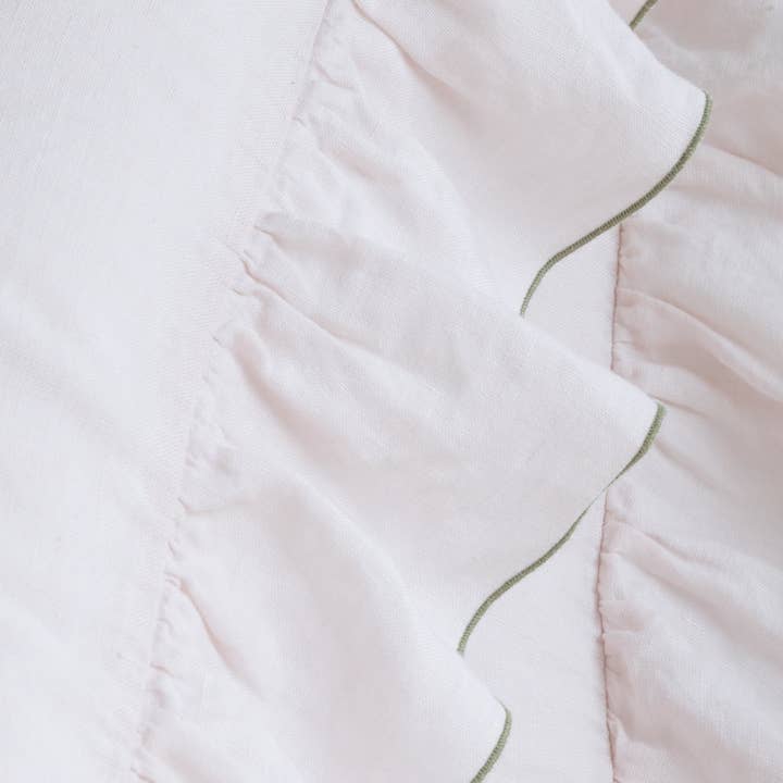 Amurelle - Wholesale Bedding Pillowcase/Sham - Breeze Linen Ruffle Pillowcase Pair - Rose3