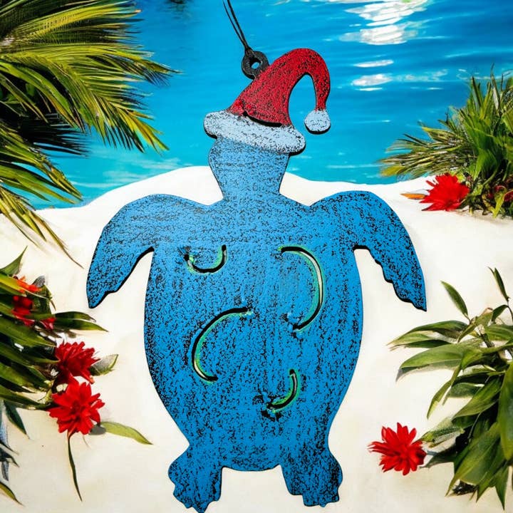 Zeeschildpad Kerstman, souvenir voor de kerstvakantie, strand voor wholesale door Whimsies