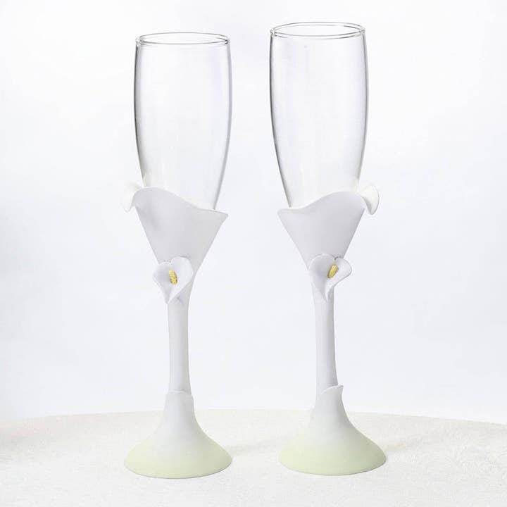 Lillian Rose - Wholesale Champagne Flute - Set of 2 Calla Lily Flutes