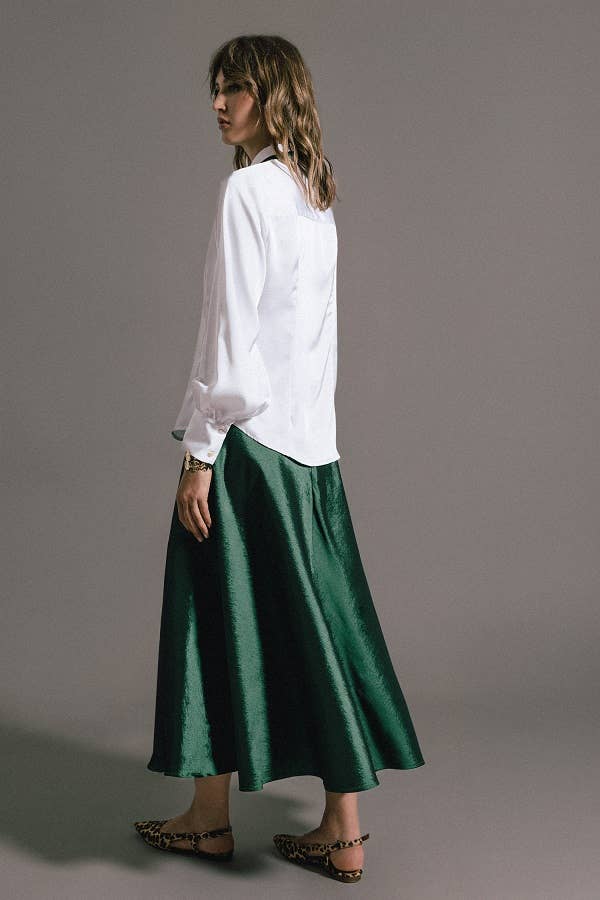 Lanidor - Wholesale Skirt - Women's - Satin-Style Fabric Skirt (400531-38)2