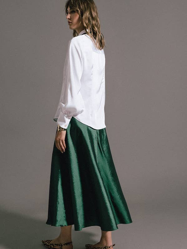 Lanidor - Wholesale Skirt - Women's - Satin-Style Fabric Skirt (400531-38)2