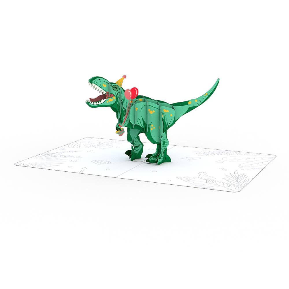 Lovepop Cards - Wholesale Birthday Card - Playpop Card™: 4.5"x5.9" T-Rex Birthday, Pop-Up Cards4