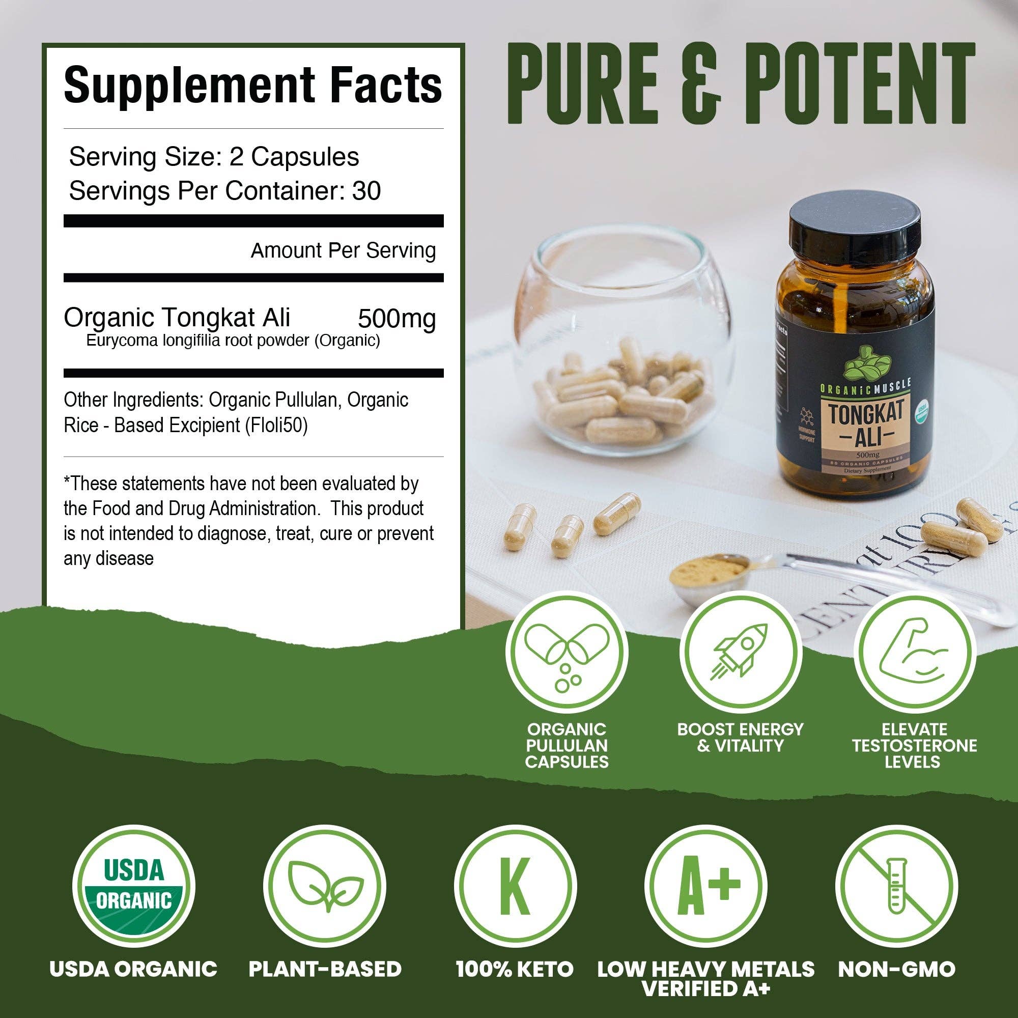 Organic Muscle - Wholesale Oral Supplement/Vitamin - Tongkat Ali Root Supplement7