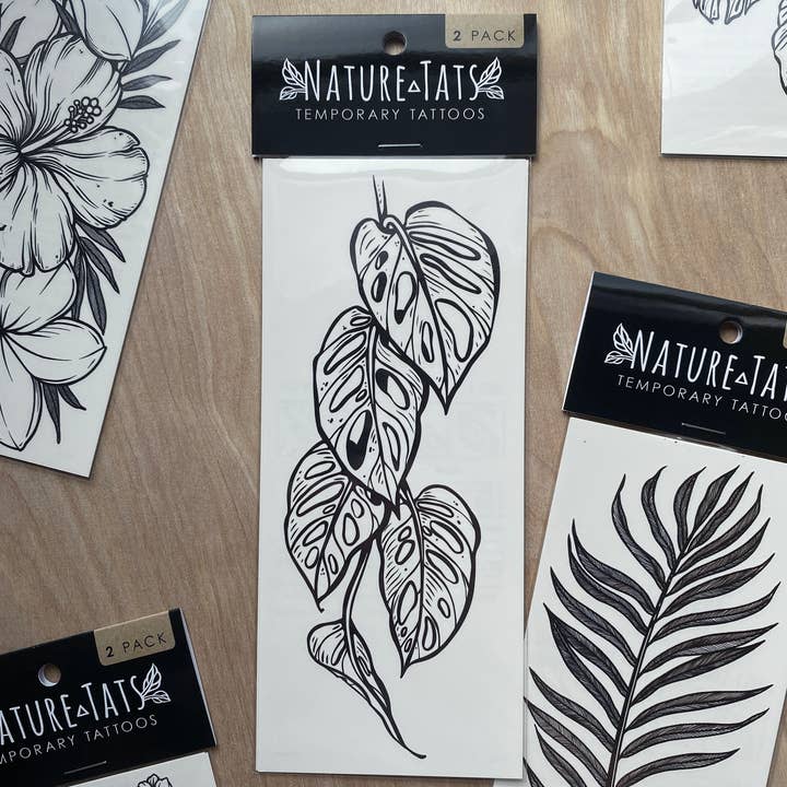 NatureTats – wholesale Temporary tattoo – Monstera Vine Temporary Tattoo1