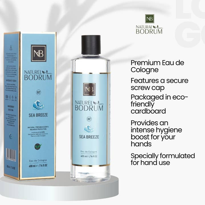 NB NATURAL BODRUM – wholesale Handdesinfektion – Sea Breeze Eau De Cologne Extra Stark 14Oz Turkisk Kölnvatten16