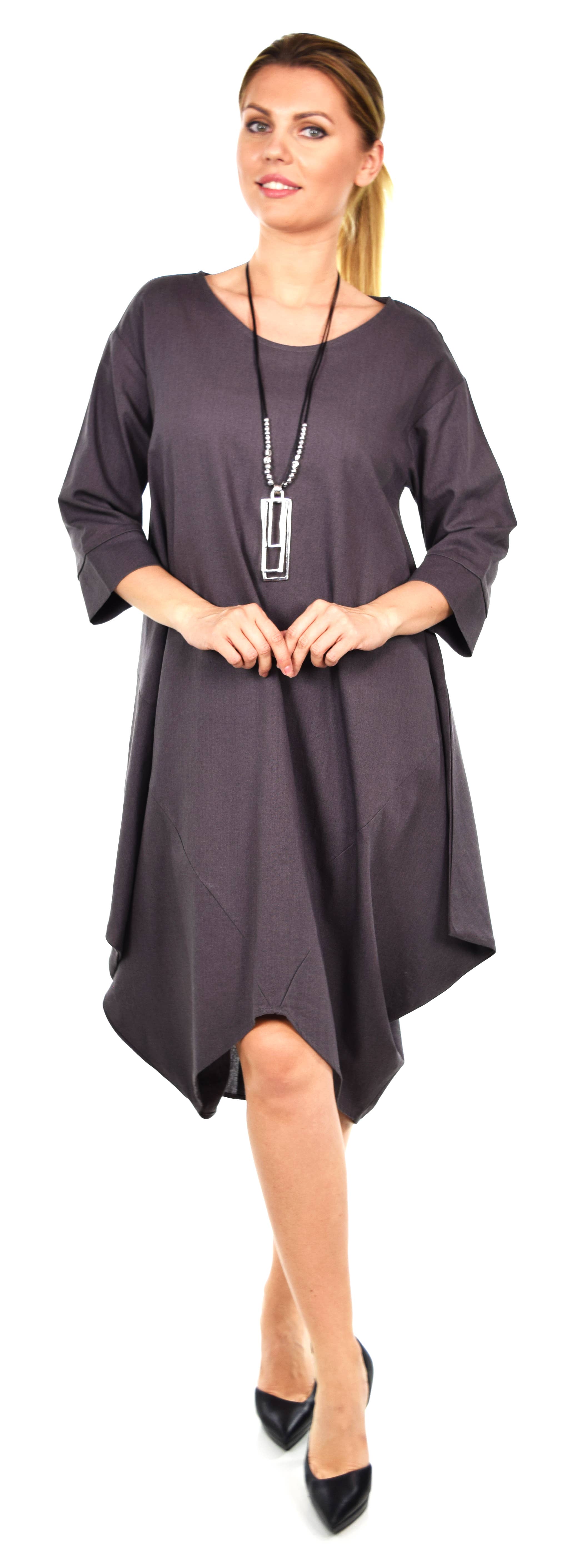 LINEN AND GAUZE - Wholesale Dress - Women's - 5089 : linen lagen look dress, Quirky Dress3