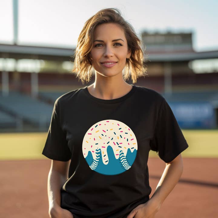 Blue Drip Baseball DTF Heat Transfer for wholesale by Trendy Transfers