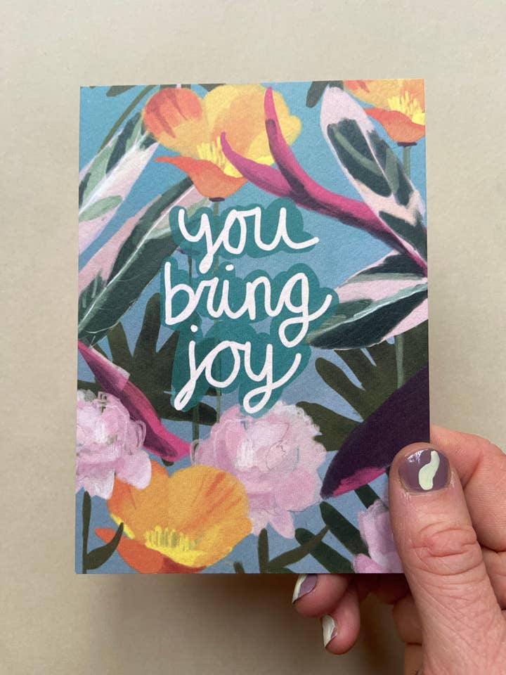 Postal de amizade gentil "Trazes Alegria" (Cópia) por atacado de Mooon Moms