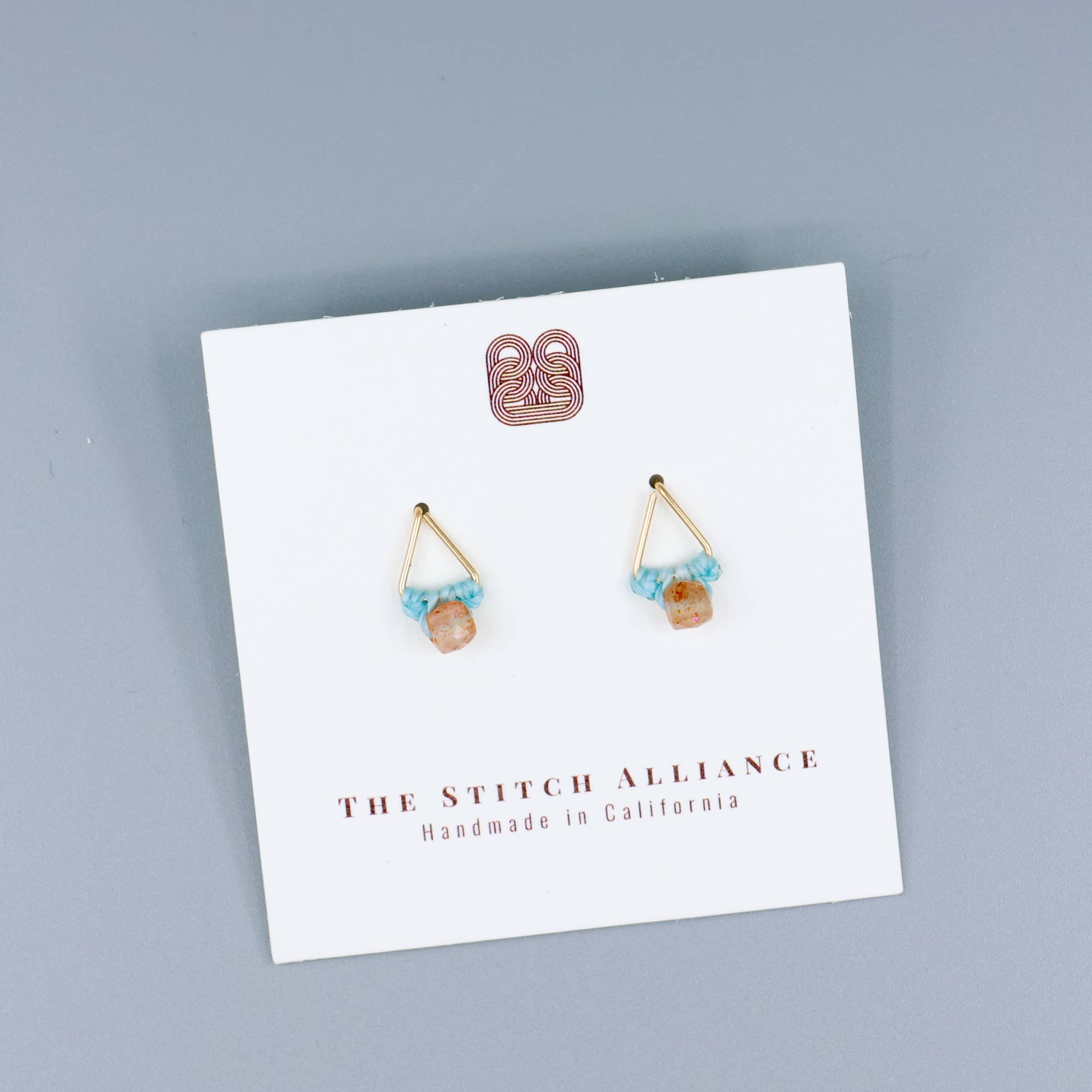 The Stitch Alliance - Wholesale Stud/Post Earrings - Sunstone Stud Earrings | Gold Fill Triangle Studs | Handmade5