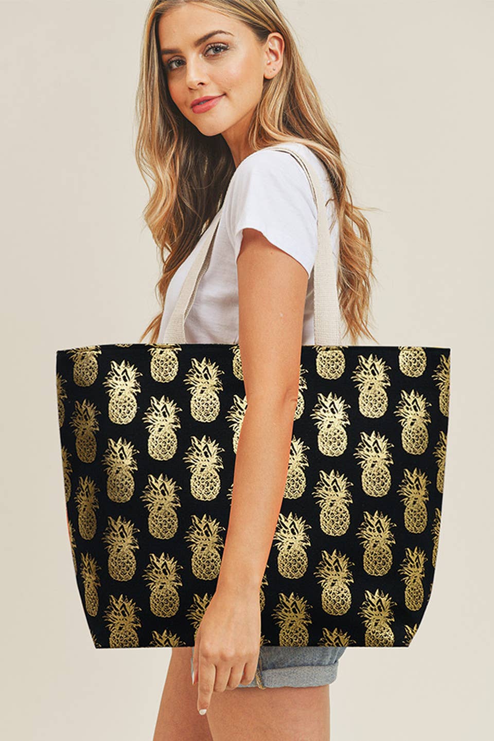 Hana – wholesale Beach bag – Pineapple Pattern Beach Bag24