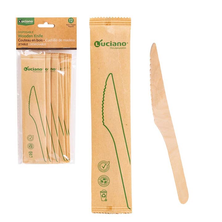 Luciano Gourmet - Wholesale Assorted Cutlery Set - Luciano Gourmet Disposable Wooden Cutlery5