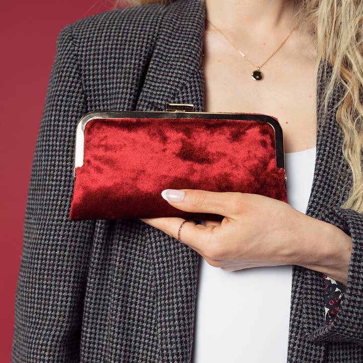 Jen & Co. - Wholesale Crossbody bag – Women's - WL2339V Sue Velvet Wallet Pouch Crossbody10