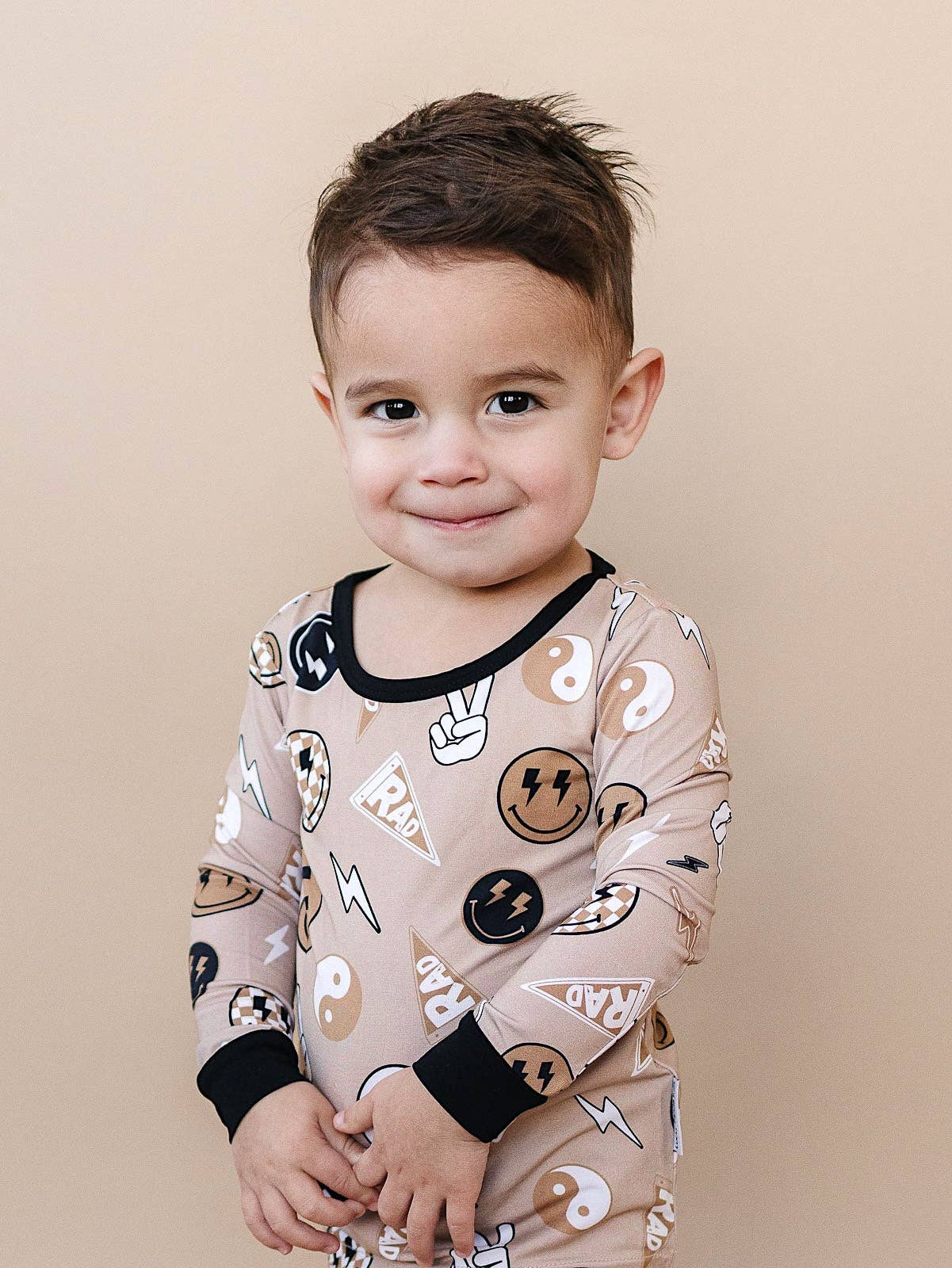 Lucky Panda Kids - Wholesale Lounge Set - Kids - Bamboo Two Piece Set | Latte Rad Vibes1