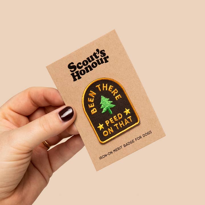 Scout's Honour Pty Ltd - Wholesale Pet bandana – Dog - Been There Peed on That iron-on patch for dogs and cats1