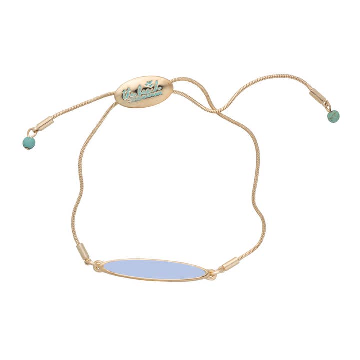 lavallette long board bracelet light blue for wholesale by The Beach and Back