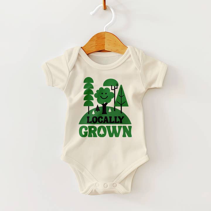 Locally Grown Trees Baby Bodysuit for wholesale by Rock Scissor Paper