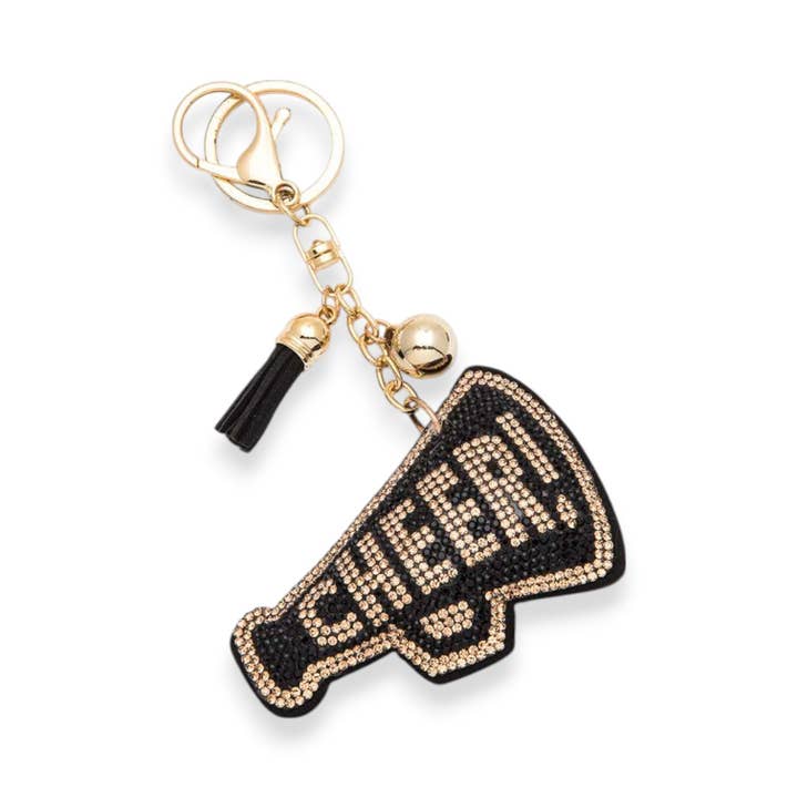 LA Jewelry Plaza - Wholesale Keychain - Women's - CHEER Sign Crystal Iconic Key Chain1